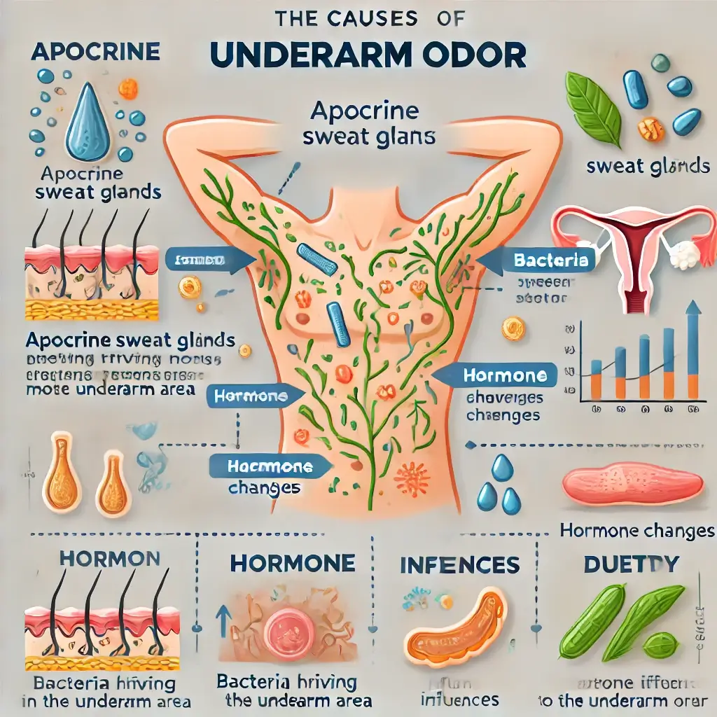 겨드랑이 냄새의 원인