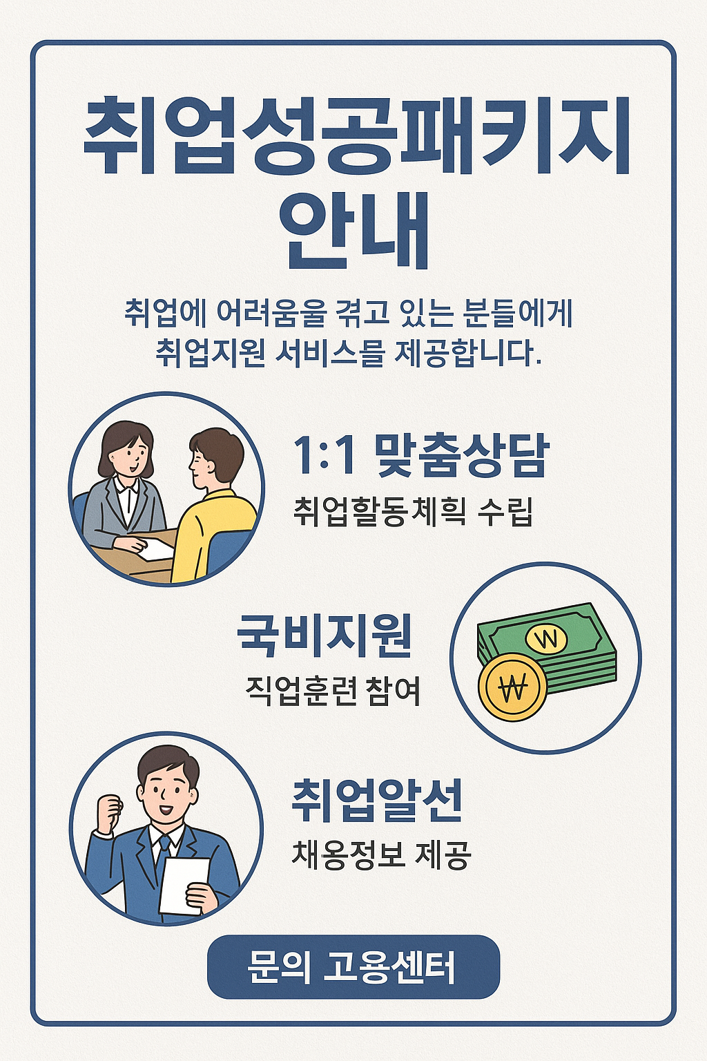 취업성공패키지 안내 문구 이미지