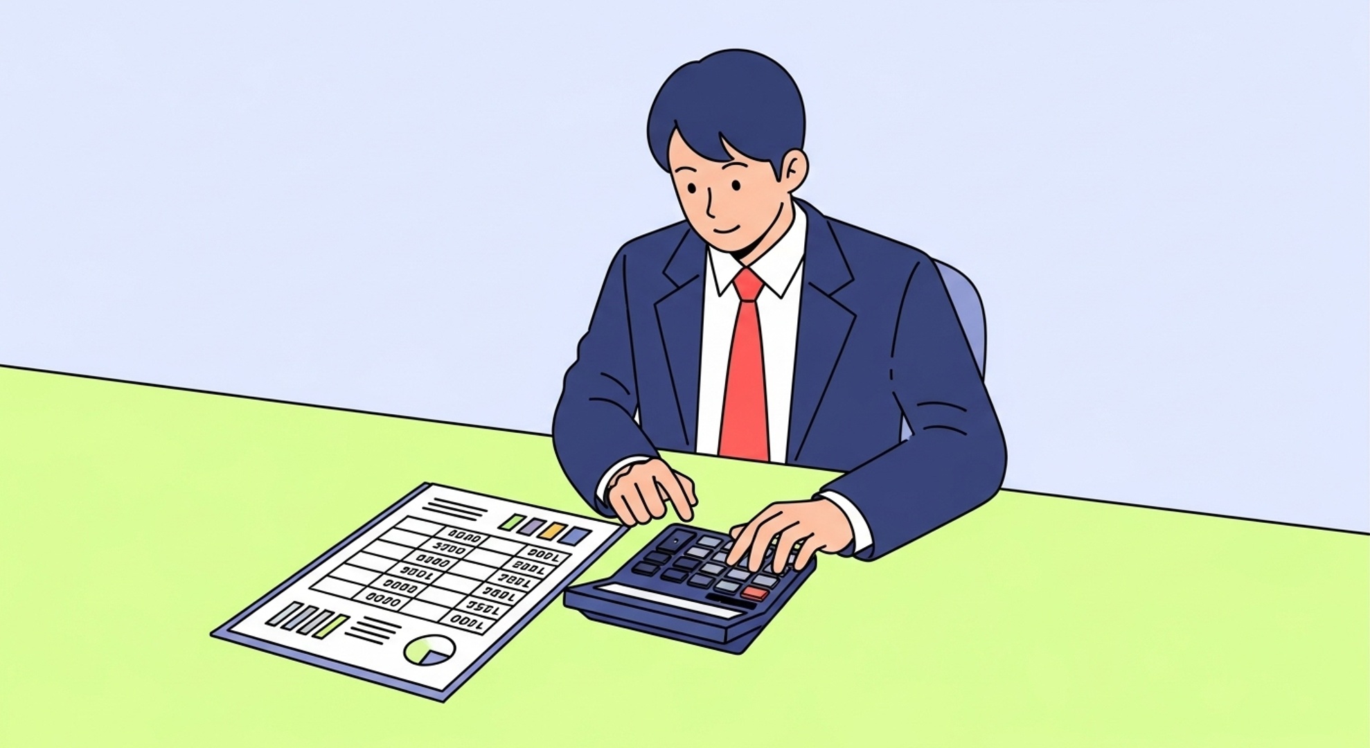 서류를 살펴보며 납부예외 여부를 고민하는 사람&amp;#44; 정확한 판단이 필요합니다.