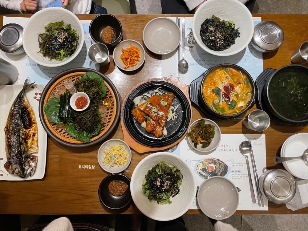 동탄 해산물 한정식 맛집 해올 - 먹음직 스런 한상 차림