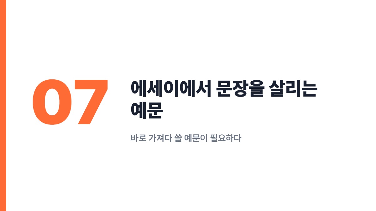에세이에서 문장을 살리는 예문 — 바로 가져다 쓸 예문이 필요하다