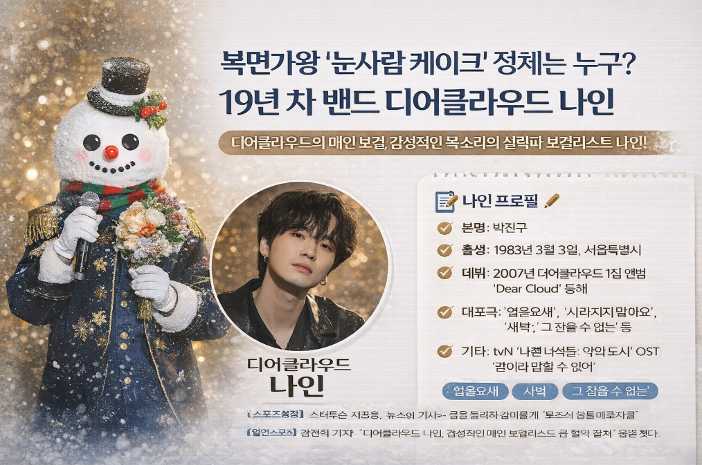 복면가왕 눈사람 케이크 정체 충격, 디어클라우드 나인이었다고?