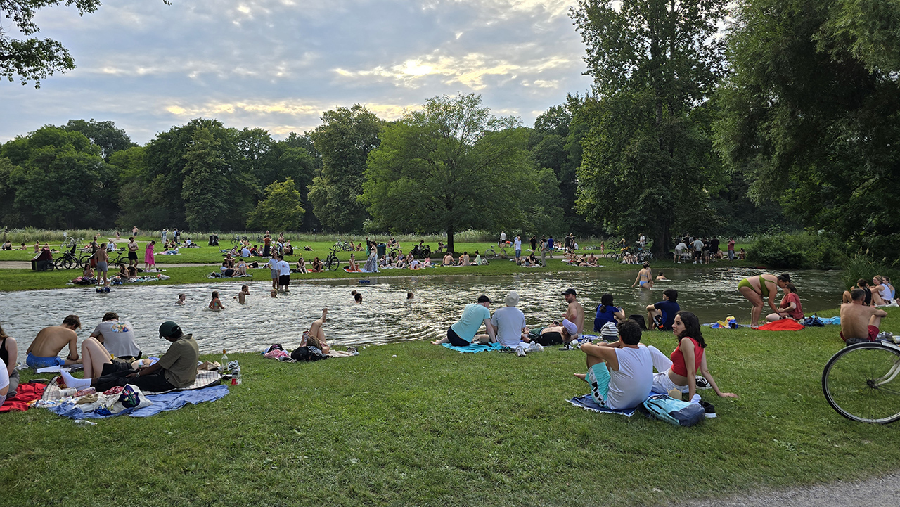 영국정원에서 수영하기