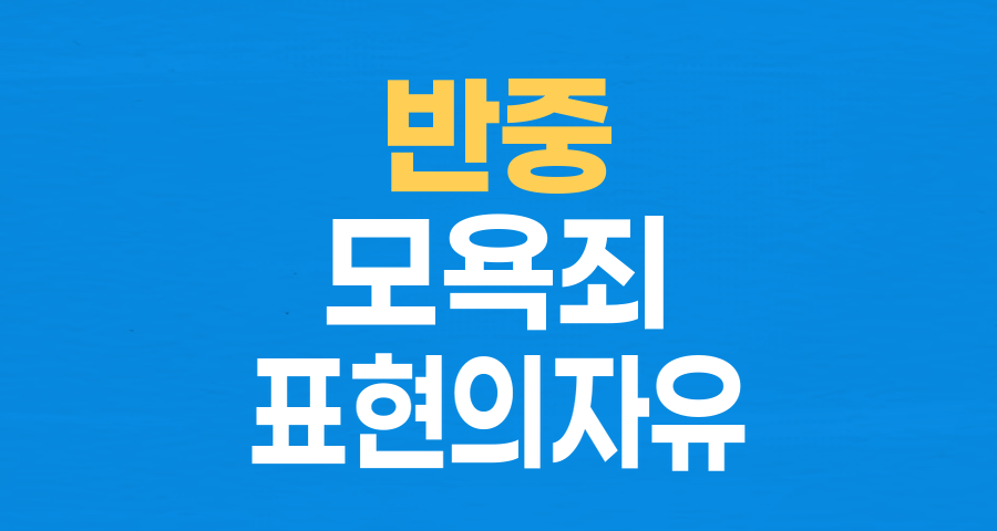 '짱X송' 부르면 징역형? '반중' 모욕죄 법안 발의 논란