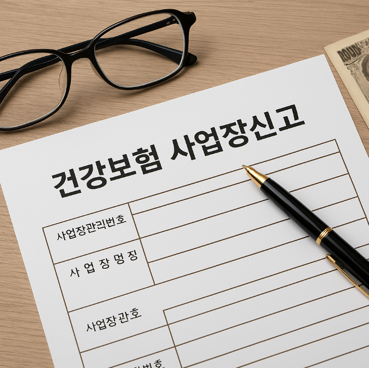 건강보험 사업장 신고 서류 이미지
