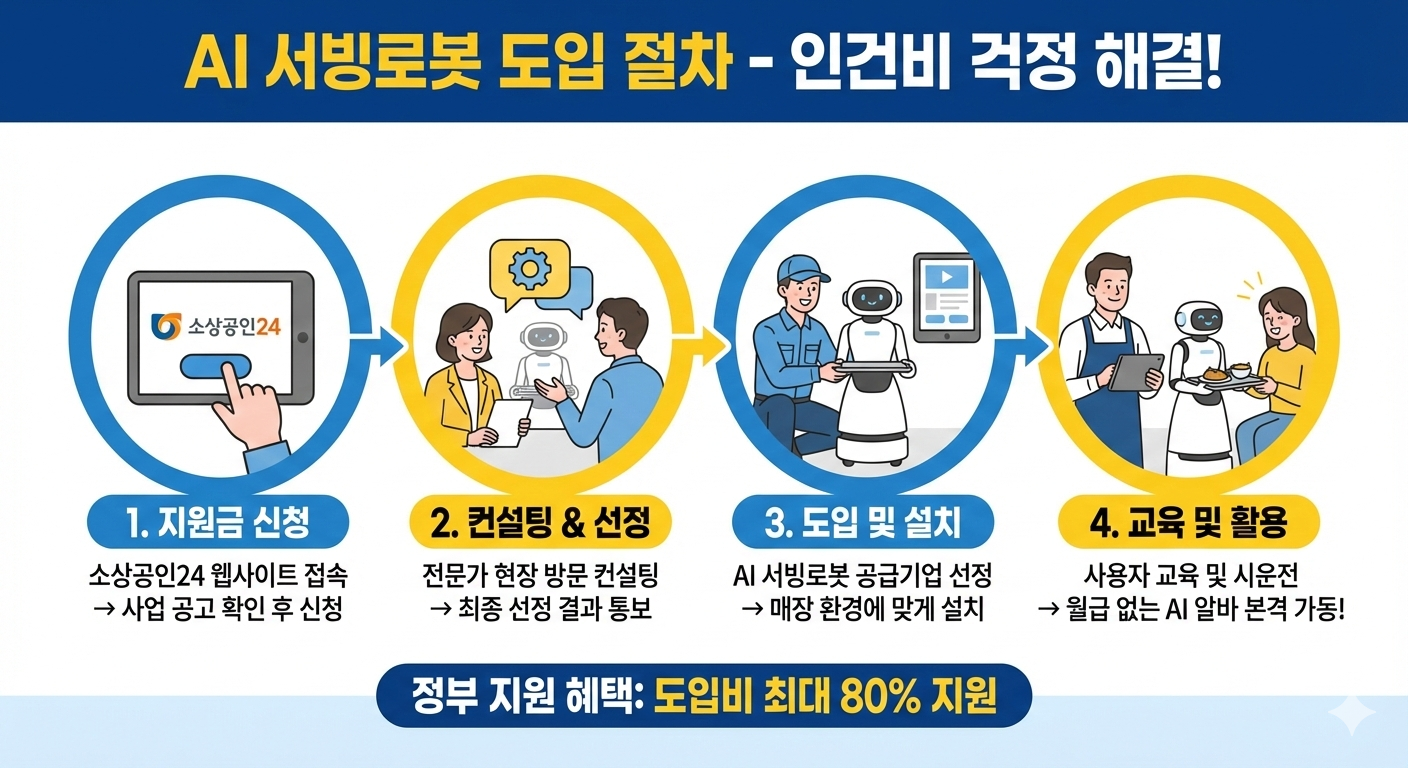 키오스크&middot;서빙로봇 이제 공짜? 소상공인 AI 지원사업 3월 신청 시작