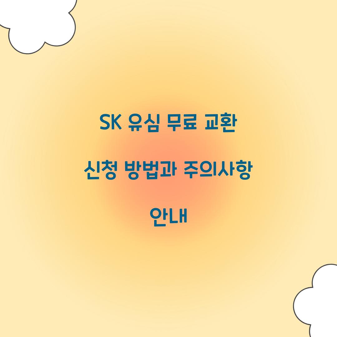 SK 유심 무료 교환