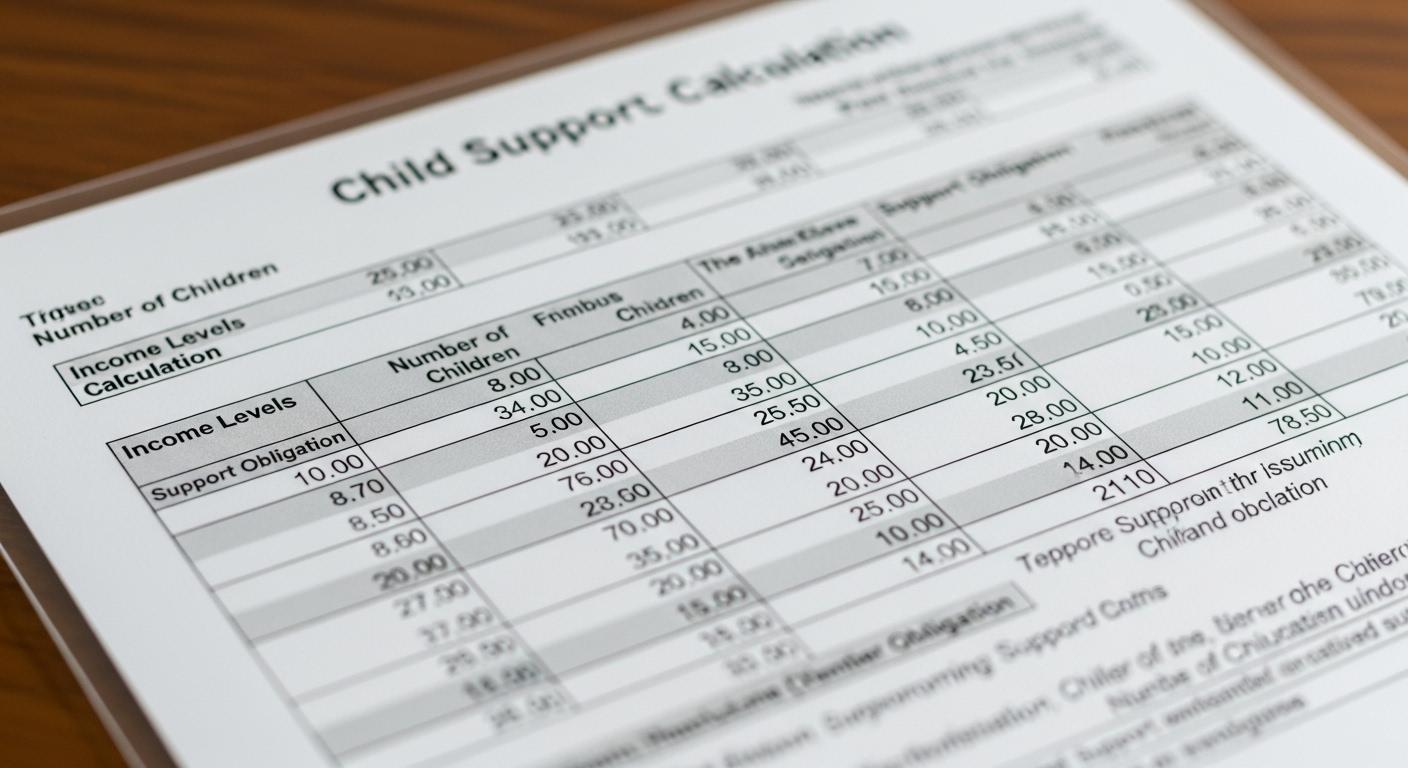 이혼 양육비 산정표