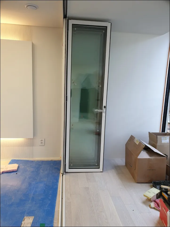 폴딩도어 완전 개방 측면