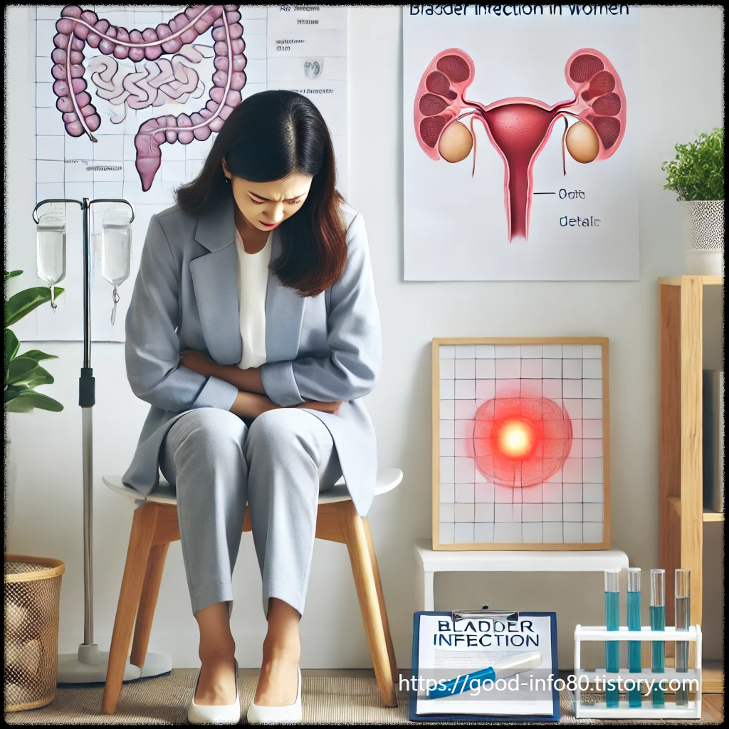 방광염에 걸린 여성