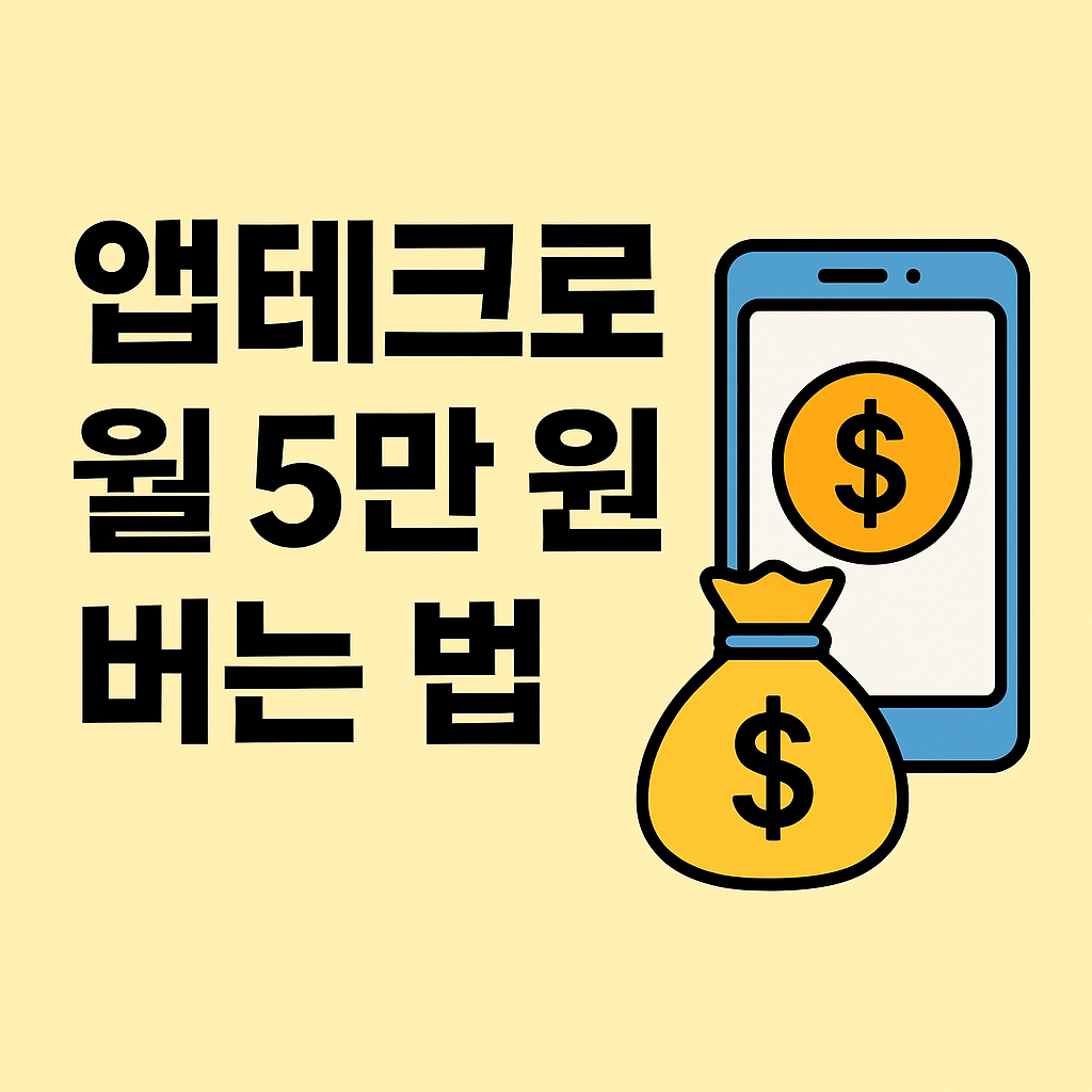 앱테크로 월 5만원 만들기 대체 이미지 삽입