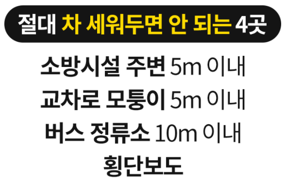 절대 차세워두면 안되는 곳