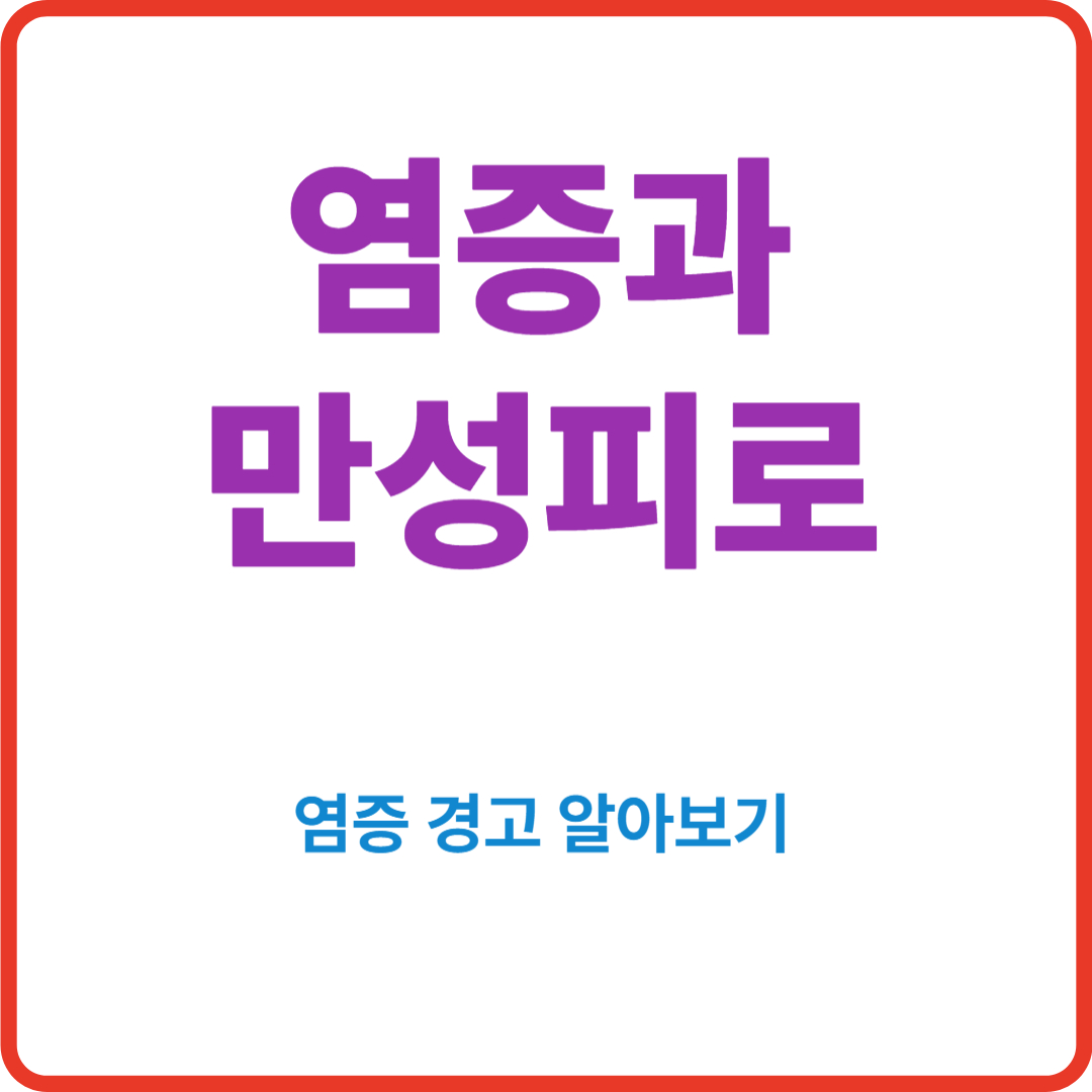 염증과 만성피로, 몸 전체의 연결