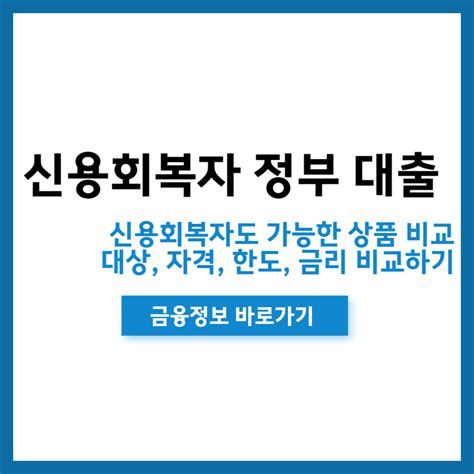 신용회복자대출