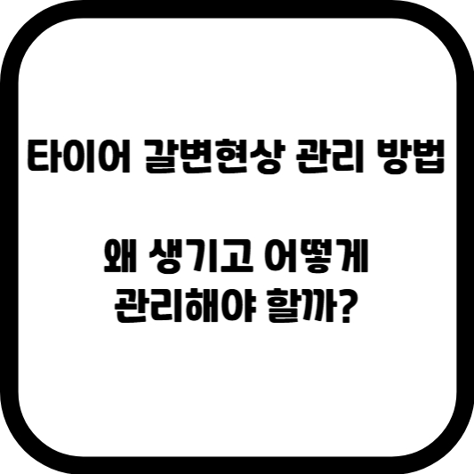 타이어 갈변 현상 관리 방법 총정리