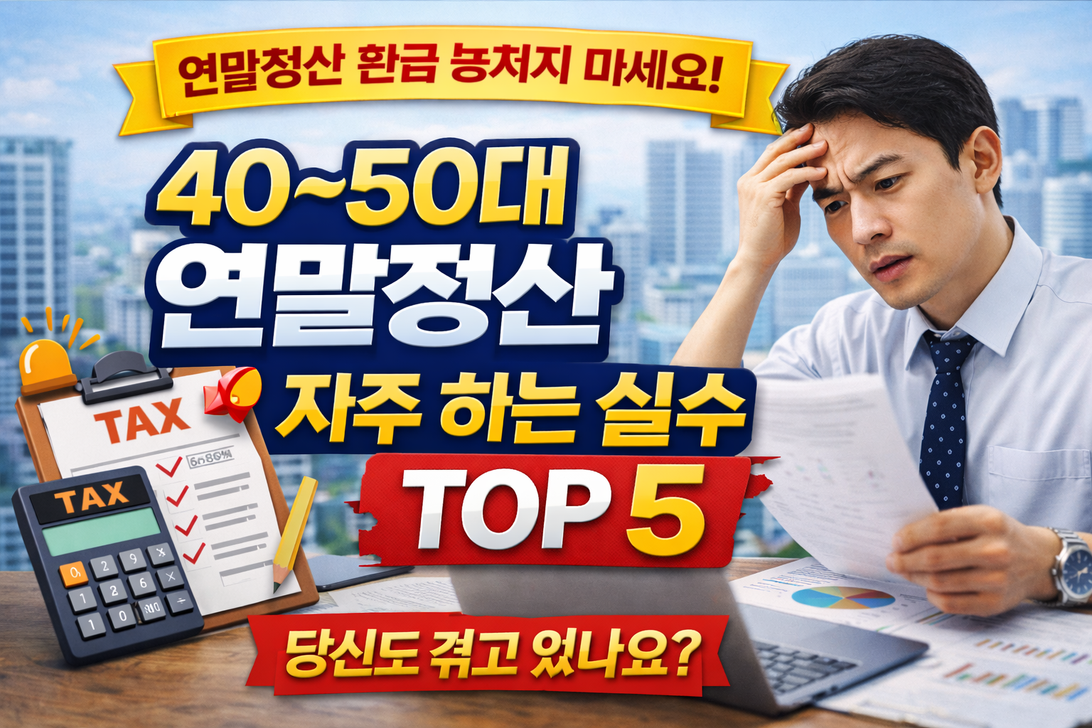 40~50대가 자주 하는 연말정산 실수 TOP 5
