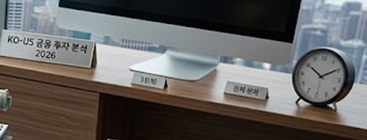도시 전경이 보이는 사무실 책상 위에 반도체 웨이퍼&amp;#44; 전력 변압기&amp;#44; 바이오 현미경&amp;#44; 2차전지 배터리&amp;#44; 증권 분석 차트가 놓여 있는 실사 이미지