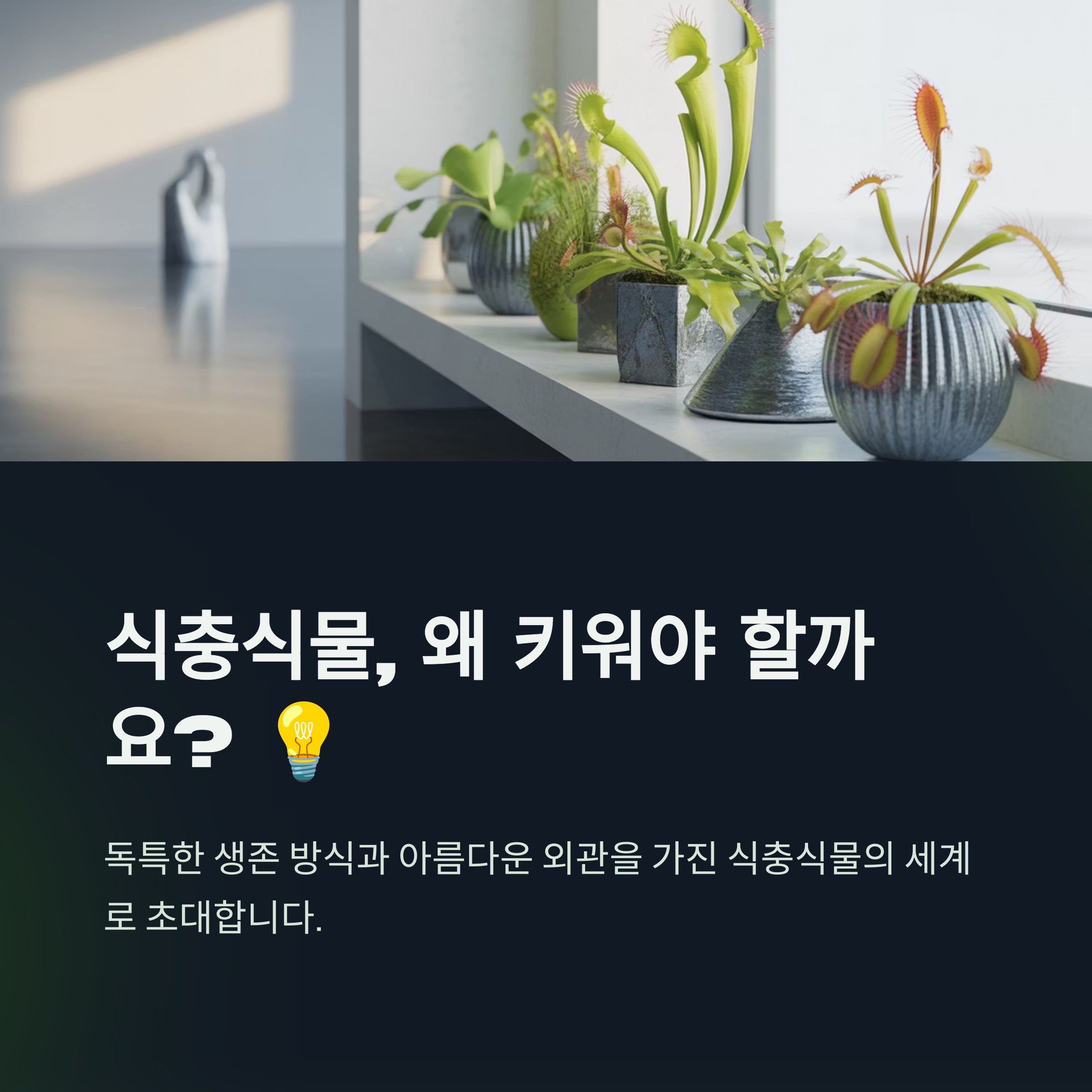 식충식물, 왜 키워야 할까요?