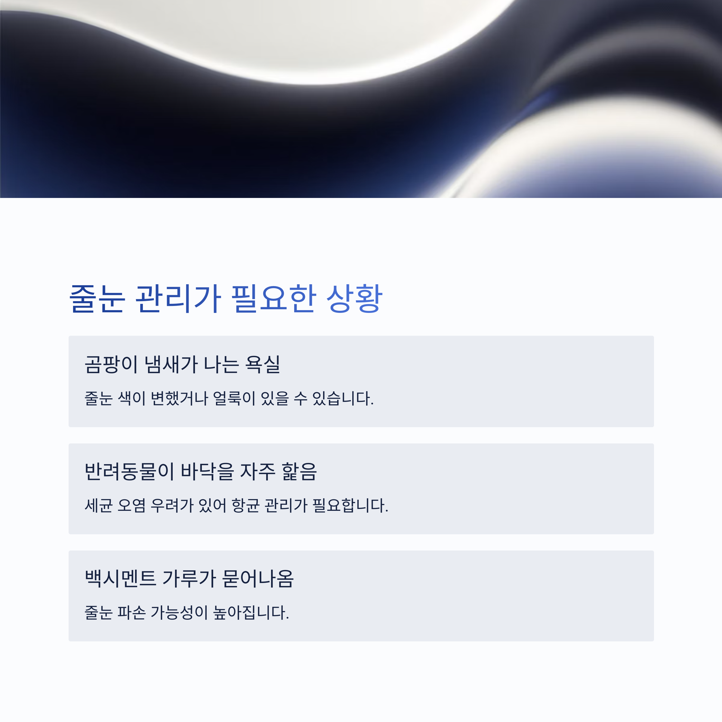 반려동물 있는 집, 줄눈 관리 꼭 필요한 이유