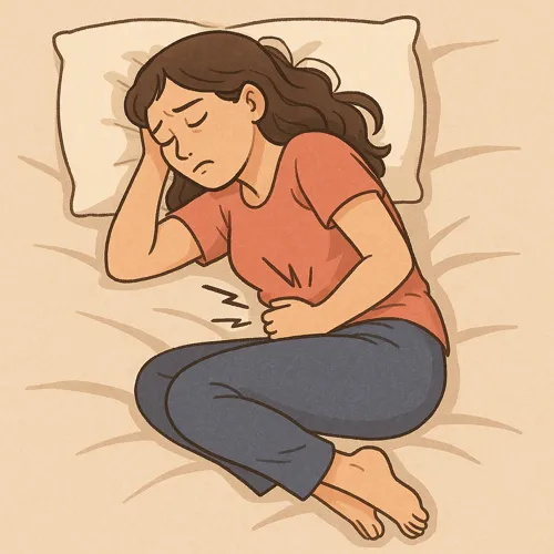 생리통 완화 태아 수면 자세