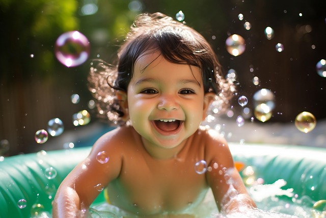 아기 물놀이