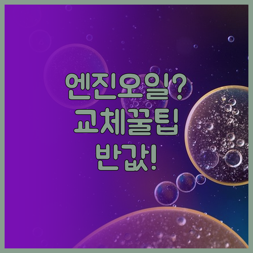 카니발 엔진오일 교체, 저렴하게 하는..