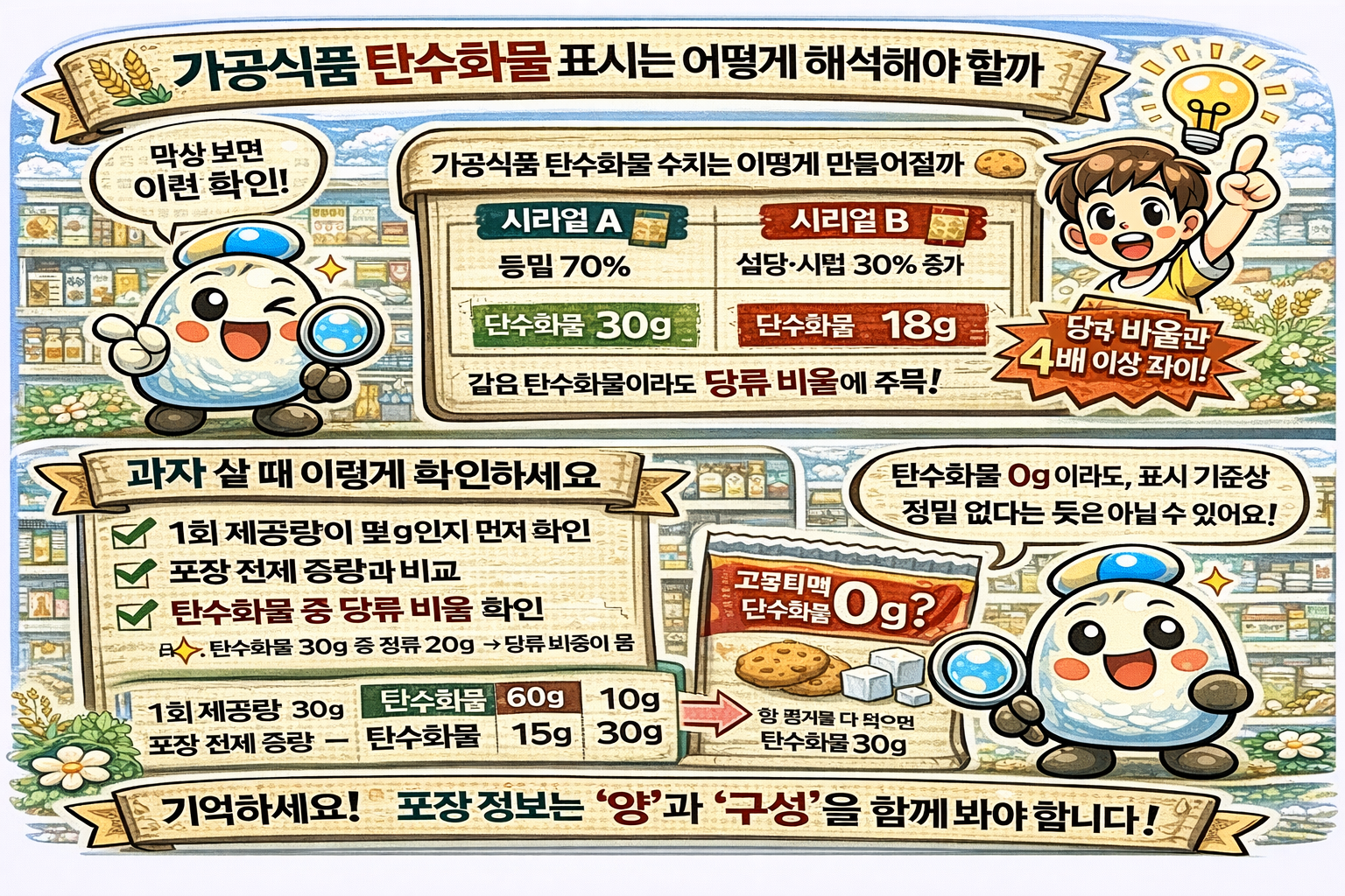 가공식품 탄수화물 표시는 어떻게 해석해야 할까