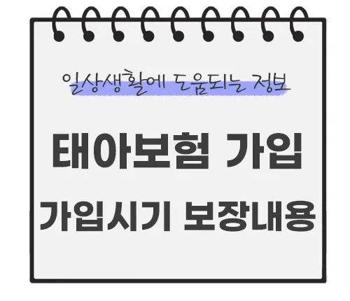 태아보험-가입시기-보장내용