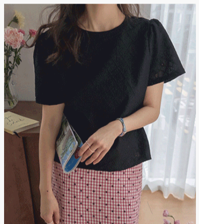 리린 여유 있는 레이어드 용 블라우스