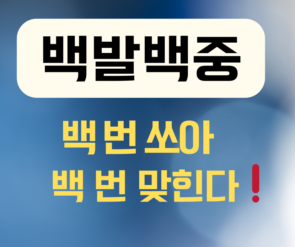 백발백중 뜻 유래 풀이