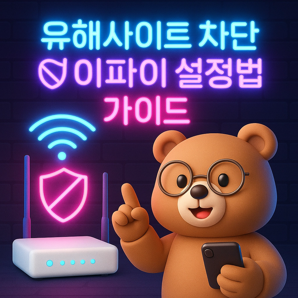 유해사이트 차단 와이파이 설정법 가이드