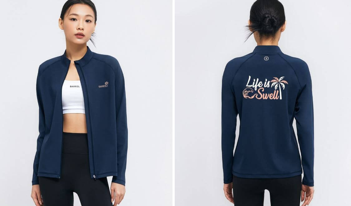 배럴 집업 래쉬가드