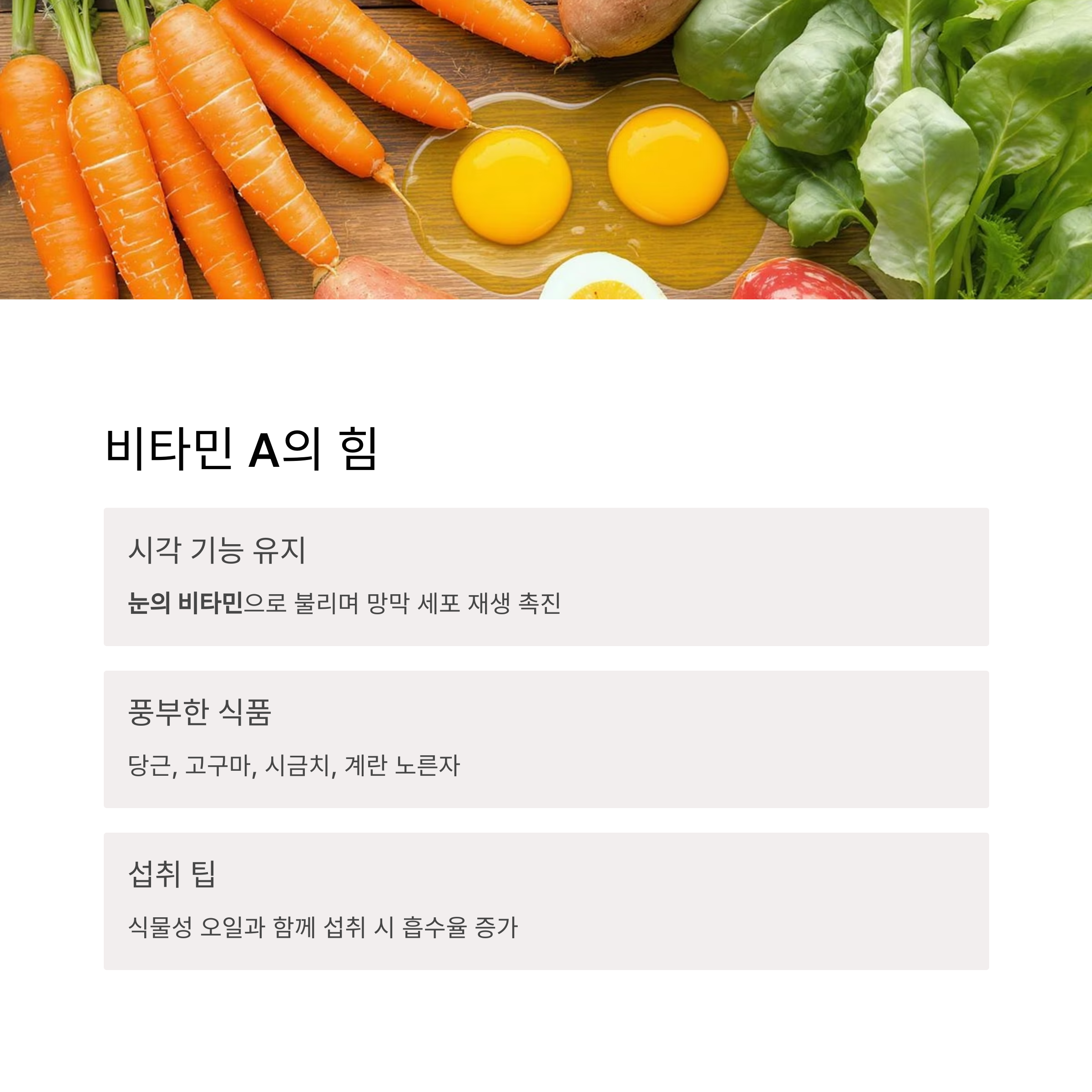 비타민 A의 힘