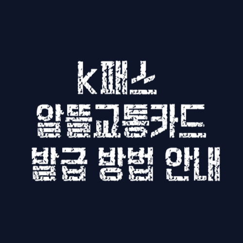 K패스 발급방법