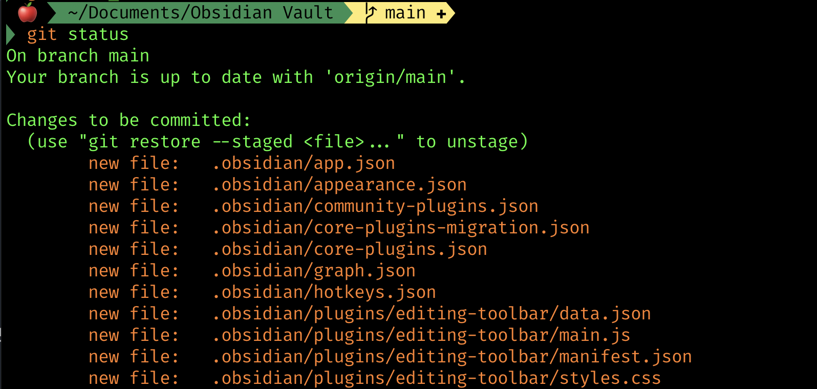 git status