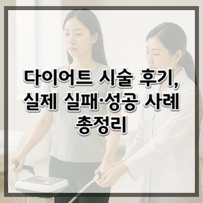 다이어트 시술 후기, 실제 실패·성공 사례 총정리