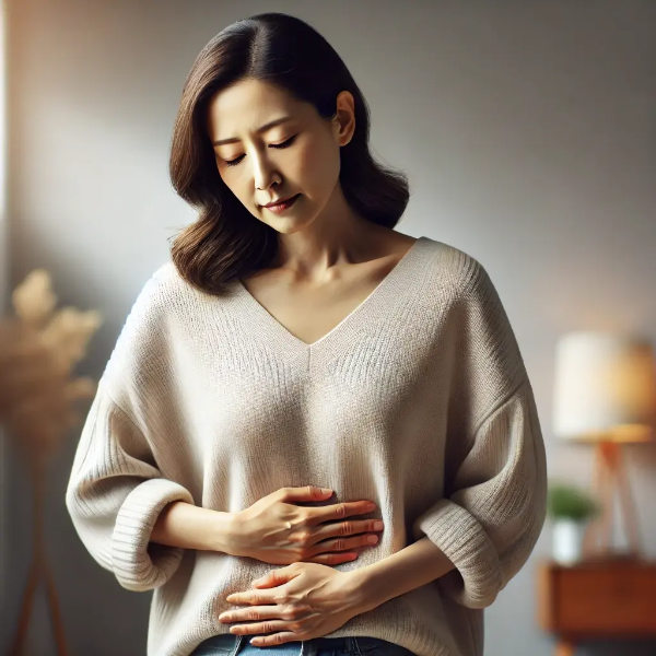 GLP-1 주사제 부작용을 고민하는 동양인 인물