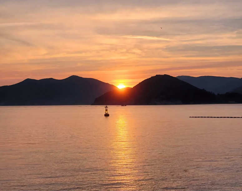 내도의 저녁 노을