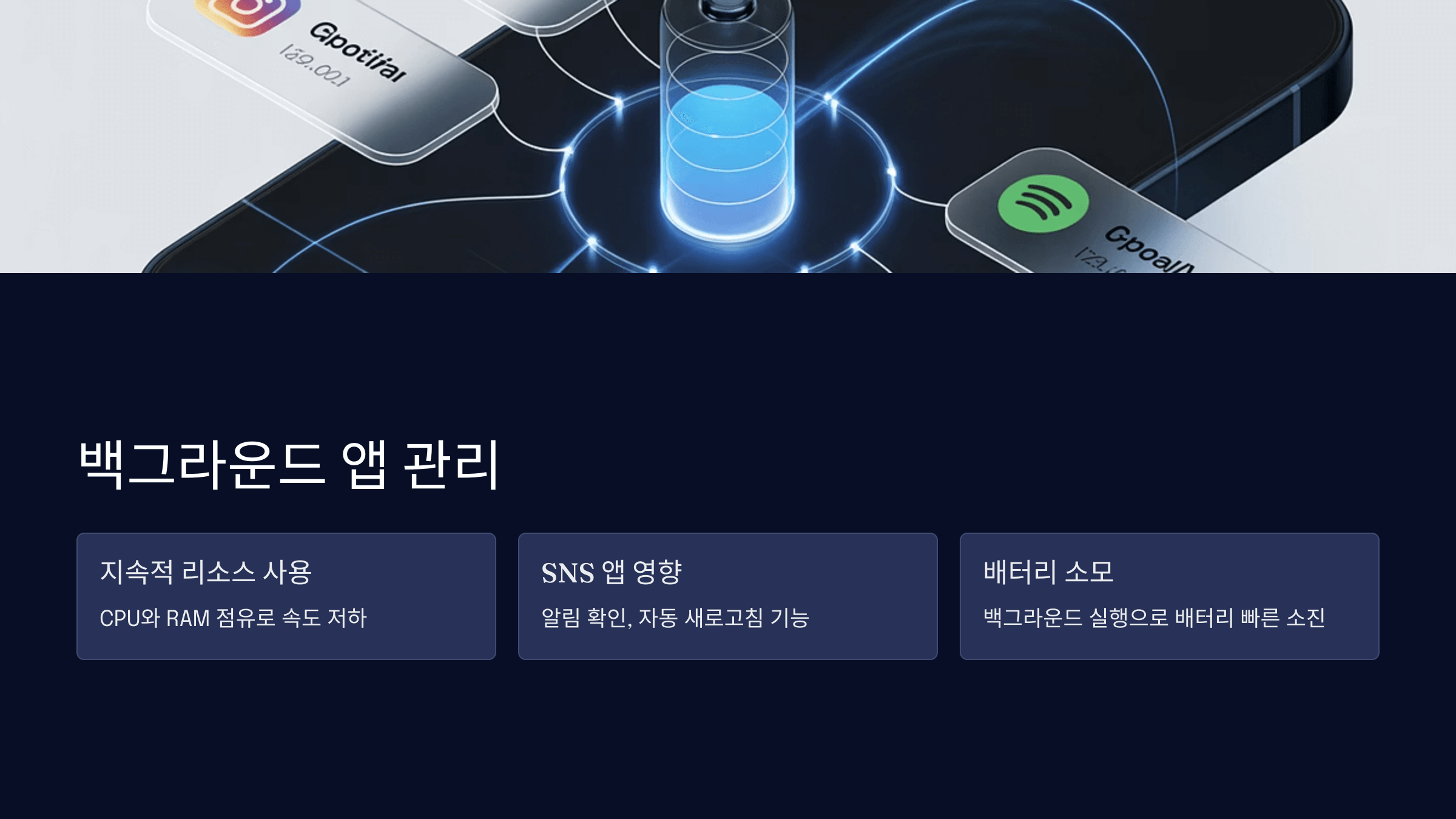 백그라운드 앱의 문제