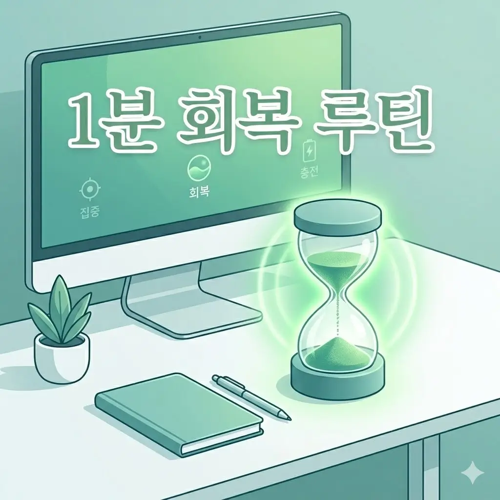 사무직 마이크로브레이크 루틴, 업무 중 1분 회복 습관 정리