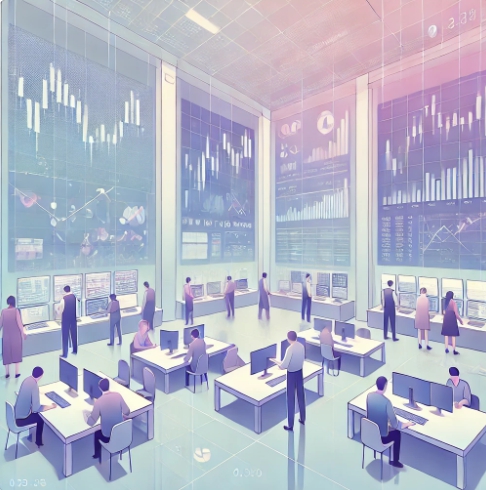 주식거래소를 표현한 이미지