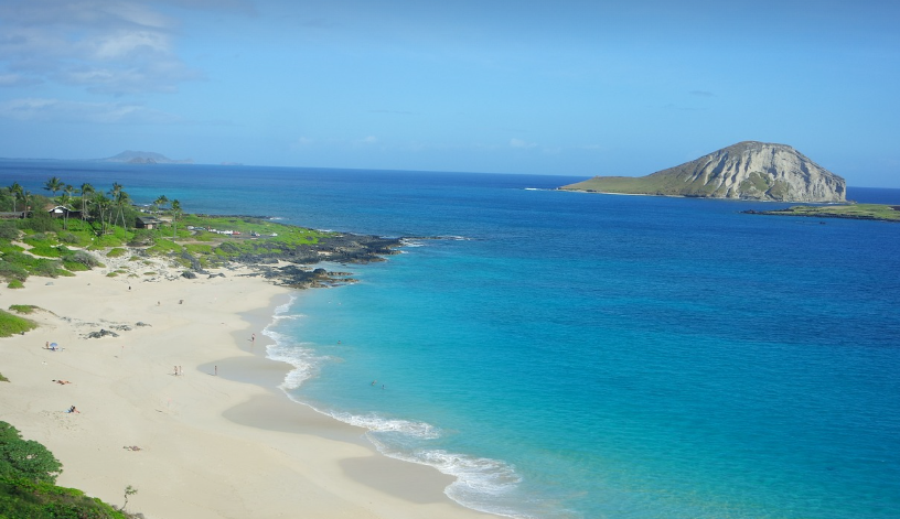 하와이 와이키키 해변 사지