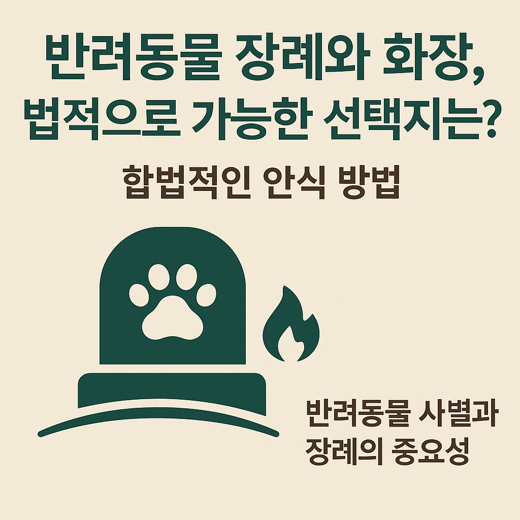 반려동물 합법적인 안식 방법