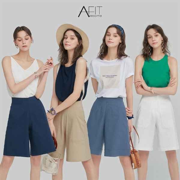 어썸핏 인견 버뮤다 밴딩 쇼츠 여성