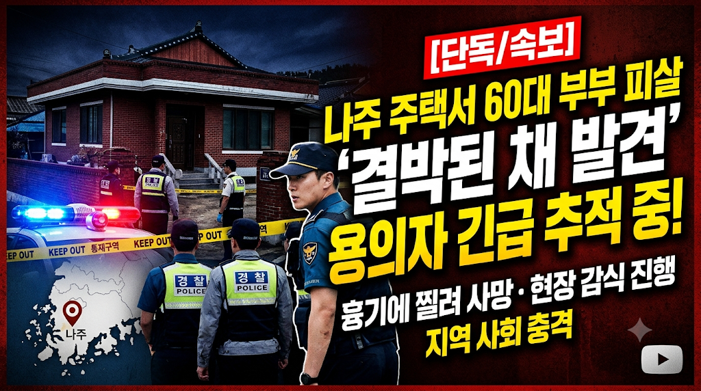 나주 주택서 60대 부부 피살