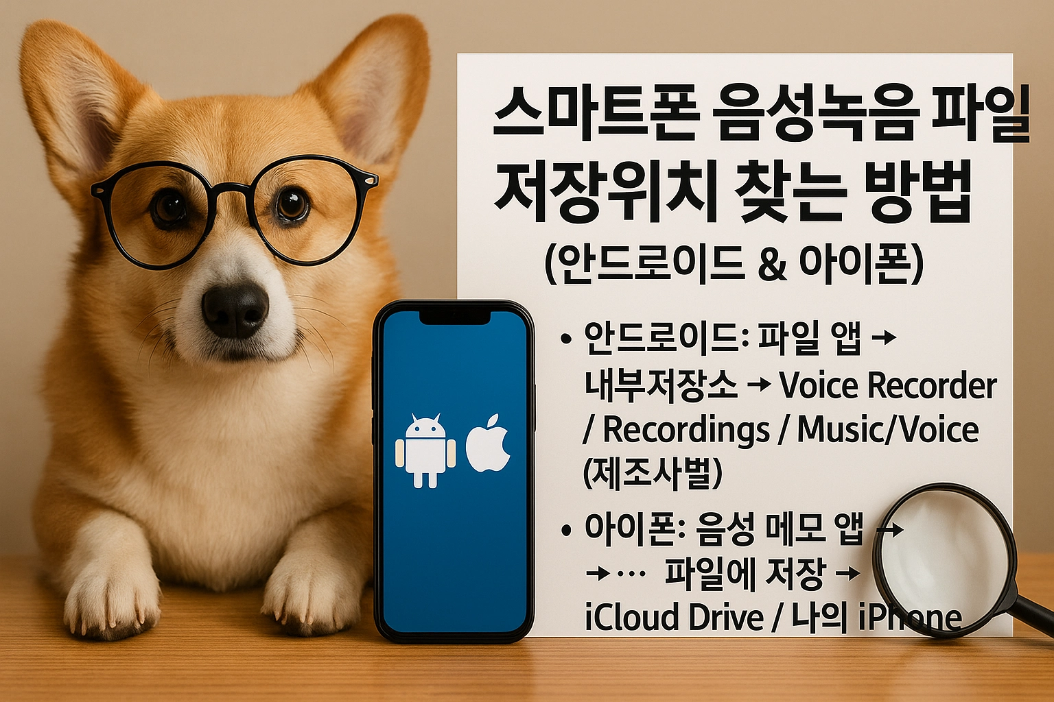 스마트폰 음성녹음 파일 저장위치 찾는 방법 (안드로이드 &amp; 아이폰)