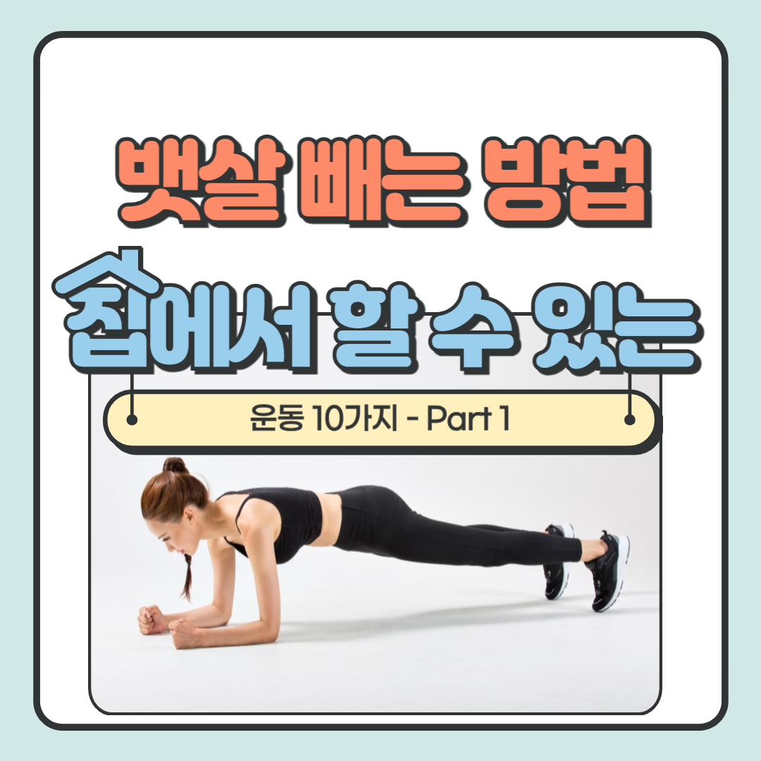 뱃살 빼는 방법