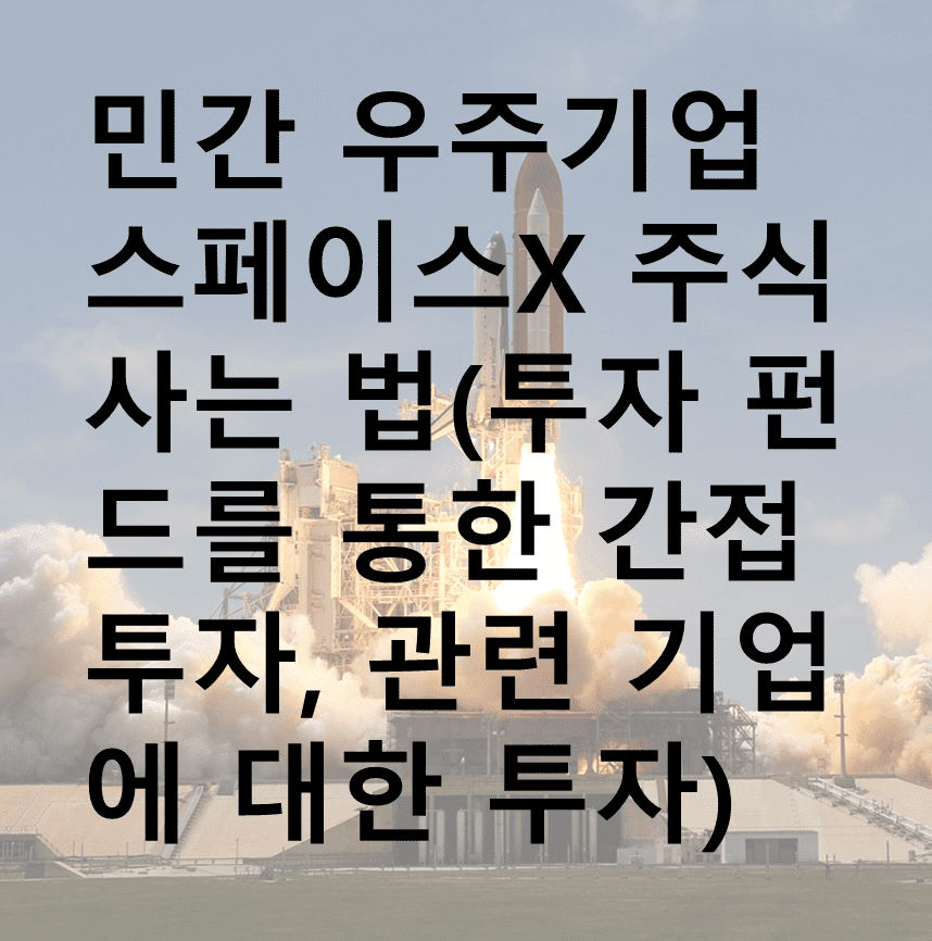 포스팅내용(스페이스 X 주식 사는 법)에 대한 내용이 요약된 이미지