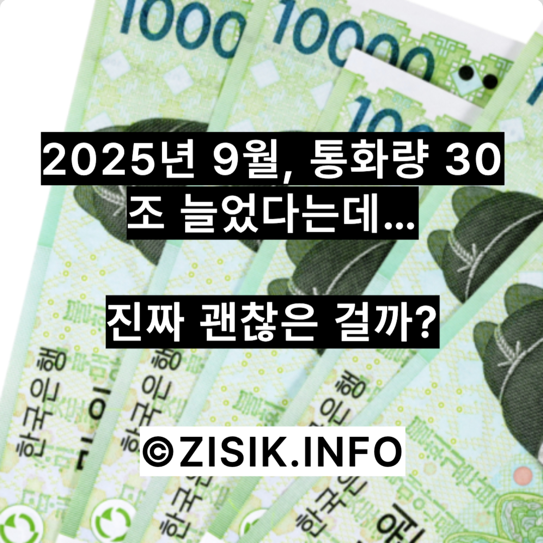 2025년 9월, 통화량 30조 늘었다는데…진짜 괜찮은 걸까?