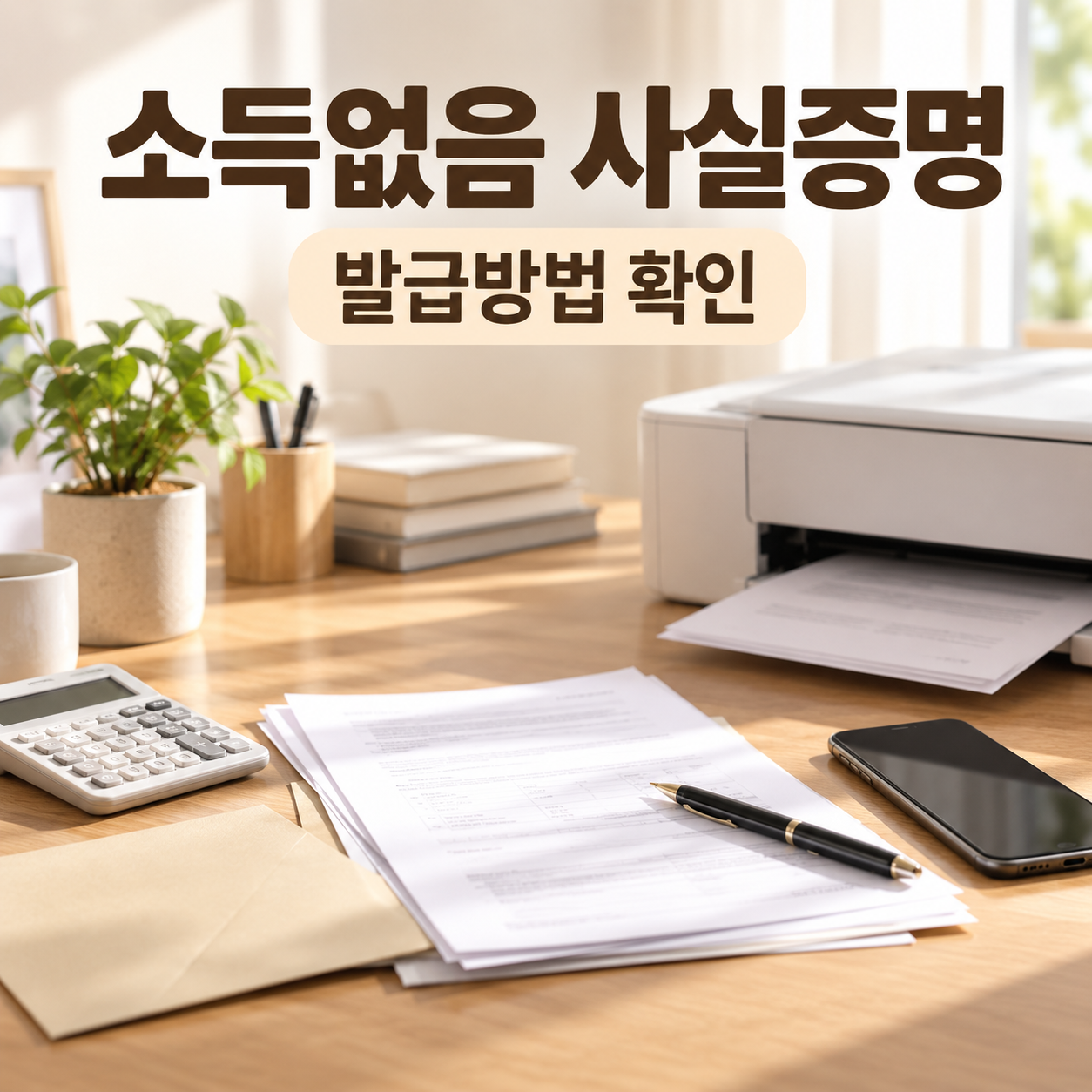 소득없음 사실증명 발급방법 대표 이미지